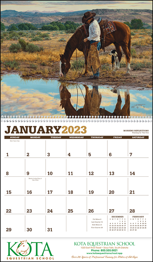 American West by Tim Cox Spiral Bound Wall Calendar for 2023